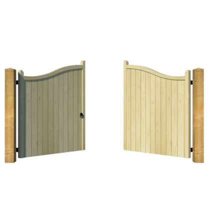 Wooden Driveway Gate - The Berkshire - open