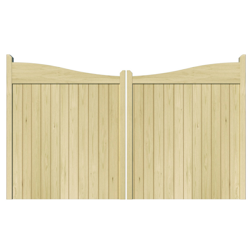 Wooden Driveway Gate - The Brookwood Reverse