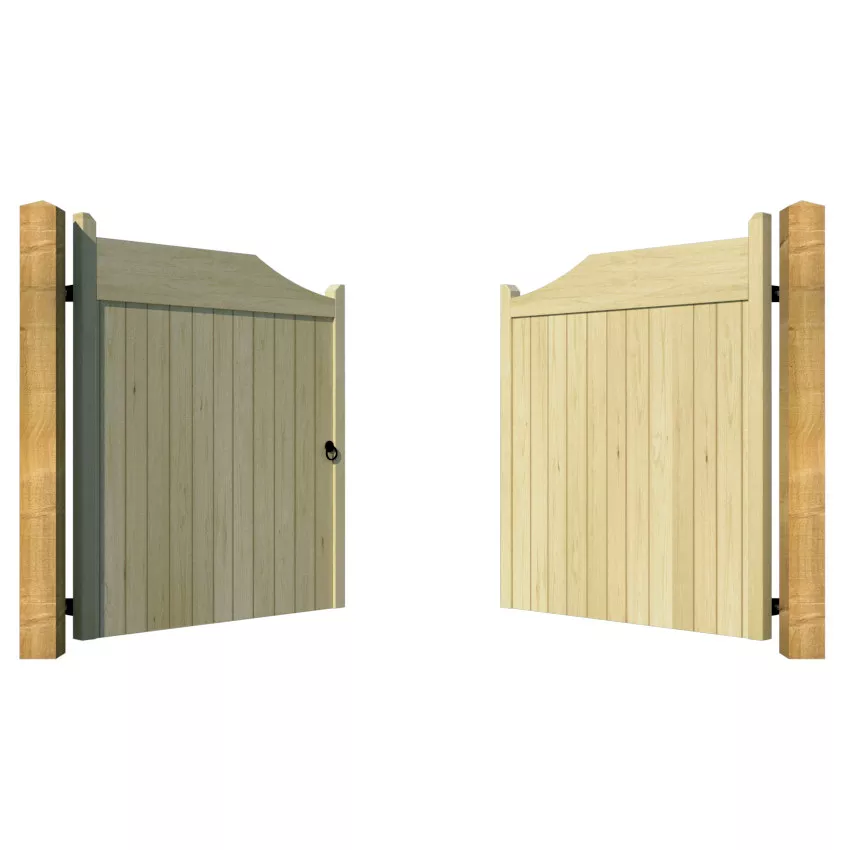 Wooden Driveway Gate - The Comptonwood - open