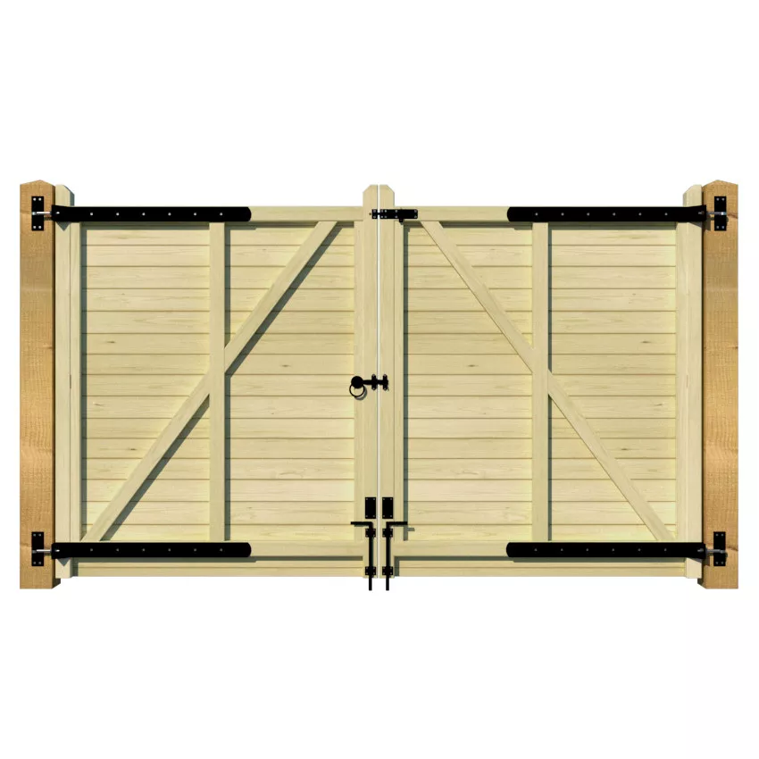 Wooden Driveway Gate - The Derby - rear