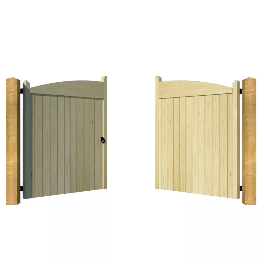 Wooden Driveway Gate - The Earlswood - open