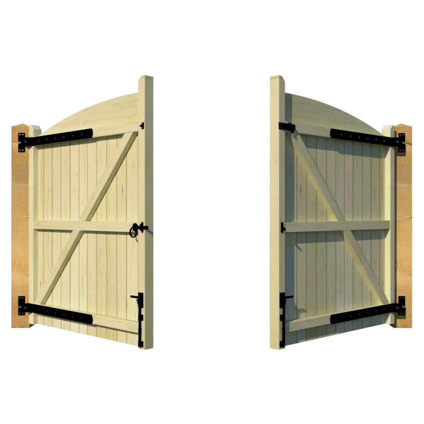 Wooden Driveway Gate - The Earlswood - rear 1