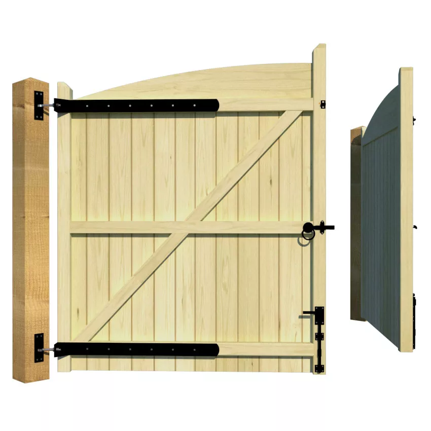 Wooden Driveway Gate - The Earlswood - rear 2