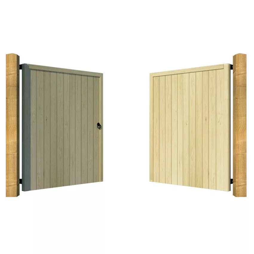 Wooden Driveway Gate - The Guildford - open