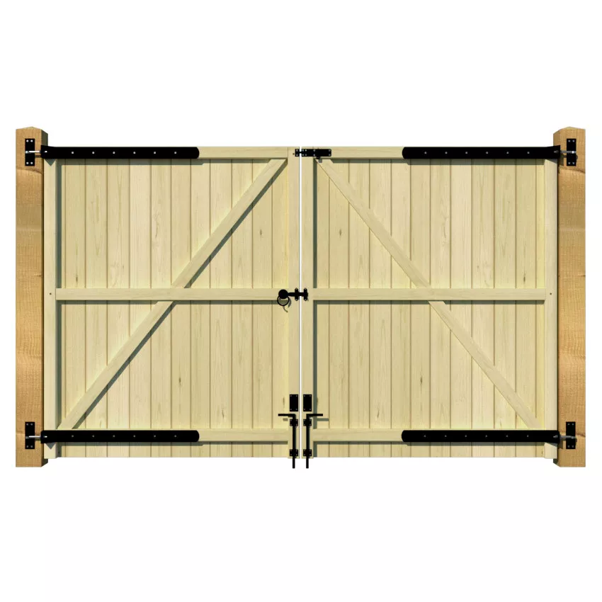 Wooden Driveway Gate - The Guildford - rear
