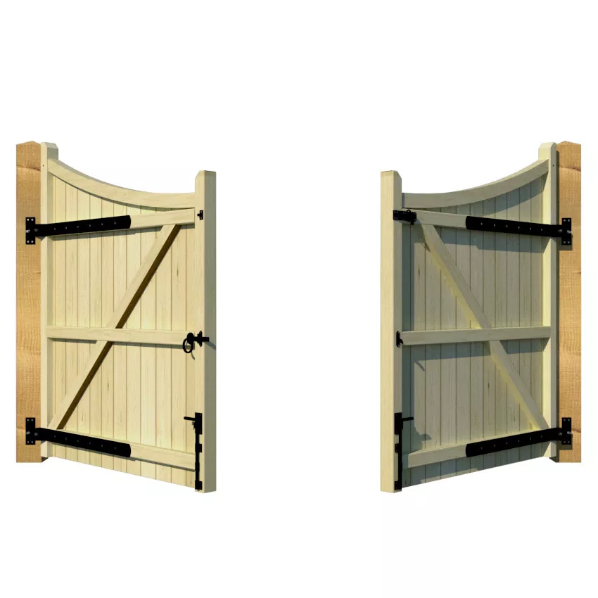 Wooden Driveway Gate - The Hazelwood - rear 1