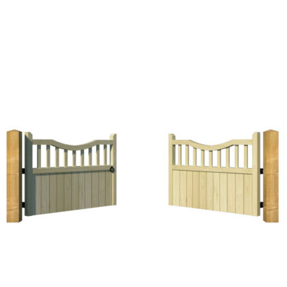 Wooden Driveway Gate - The Knowlwood - open