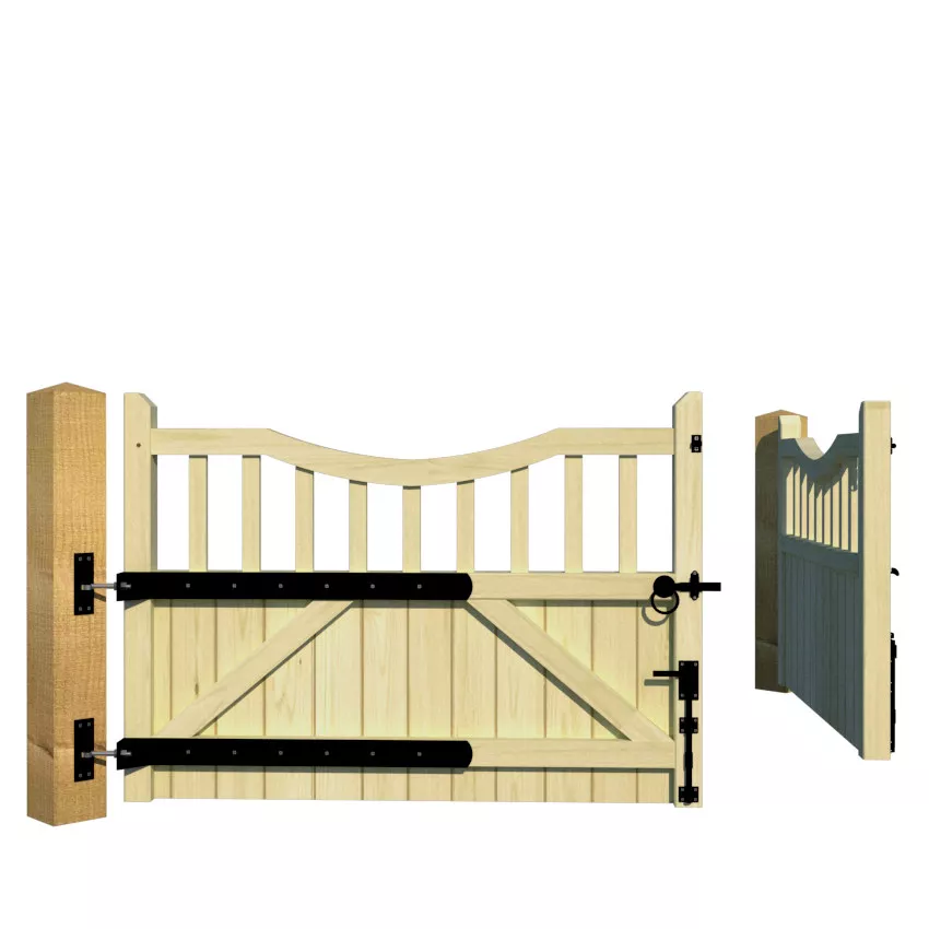 Wooden Driveway Gate - The Knowlwood - rear 2