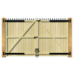 Wooden Driveway Gate - The London - rear