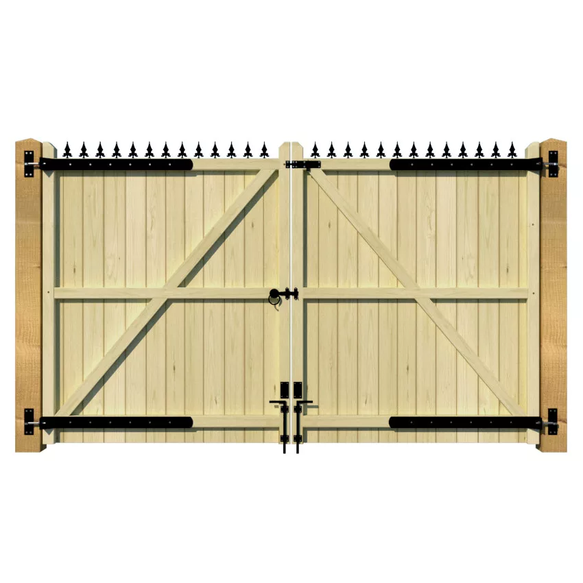 Wooden Driveway Gate - The London - rear
