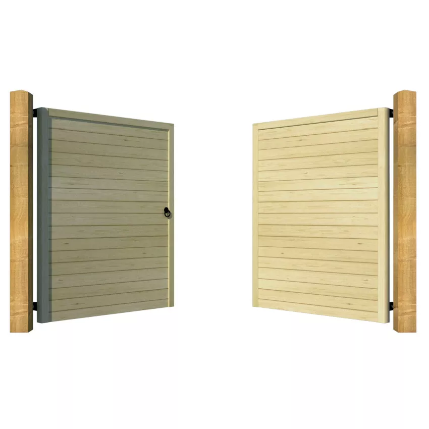 Wooden Driveway Gate - The Newport - open