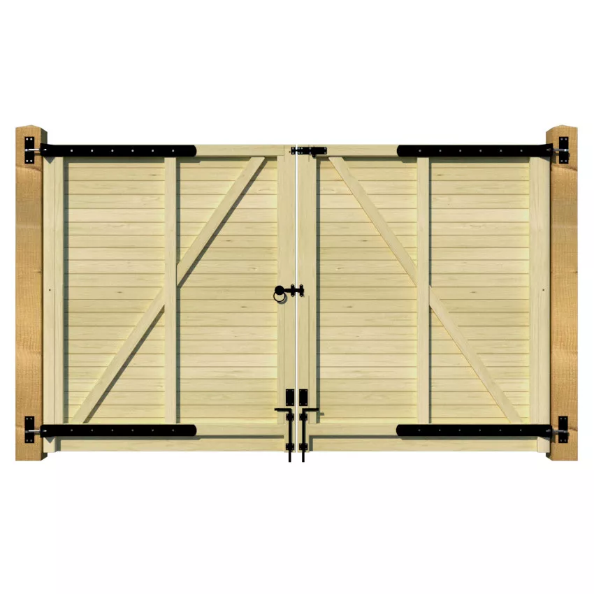 Wooden Driveway Gate - The Newport - rear