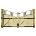 Wooden Driveway Gate - The Outwood Reverse - rear