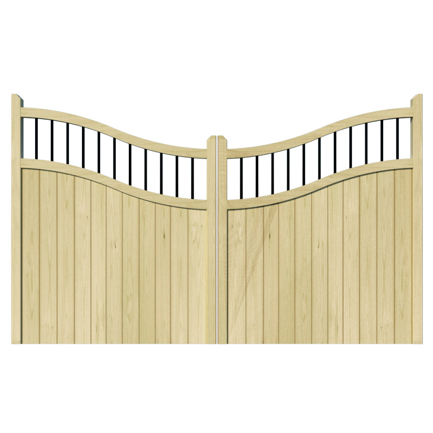 Wooden Driveway Gate - The Outwood Reverse