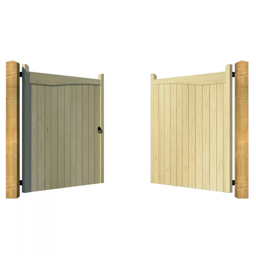 Wooden Driveway Gate - The Pettswood - open
