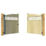 Wooden Driveway Gate - The Redhill - open
