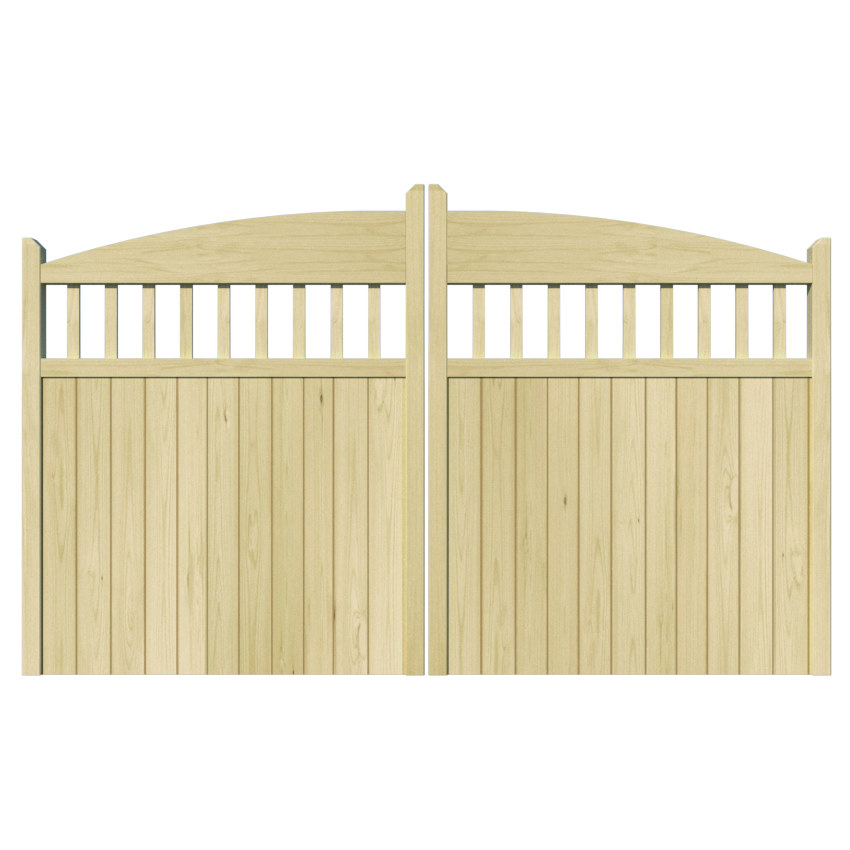 Wooden Driveway Gate - The Redhill