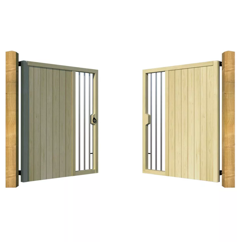 Wooden Driveway Gate - The Watergate - open