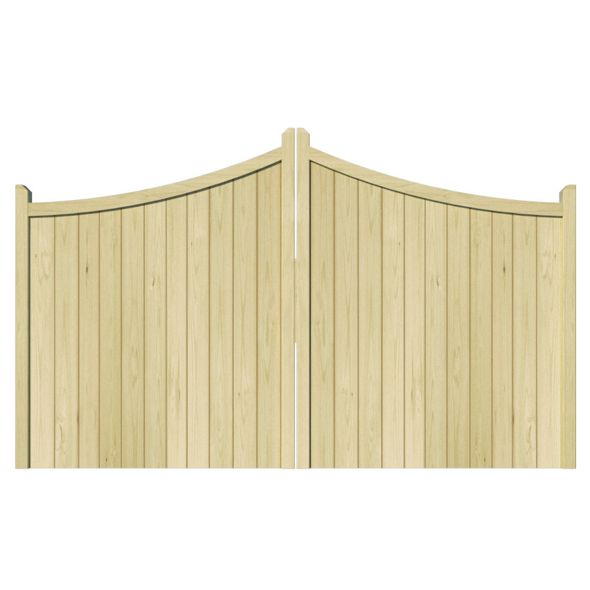 Wooden Driveway Gate - The Woodberry