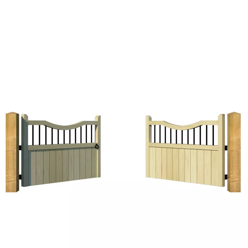 Wooden Driveway Gate - The Woodchurch - open