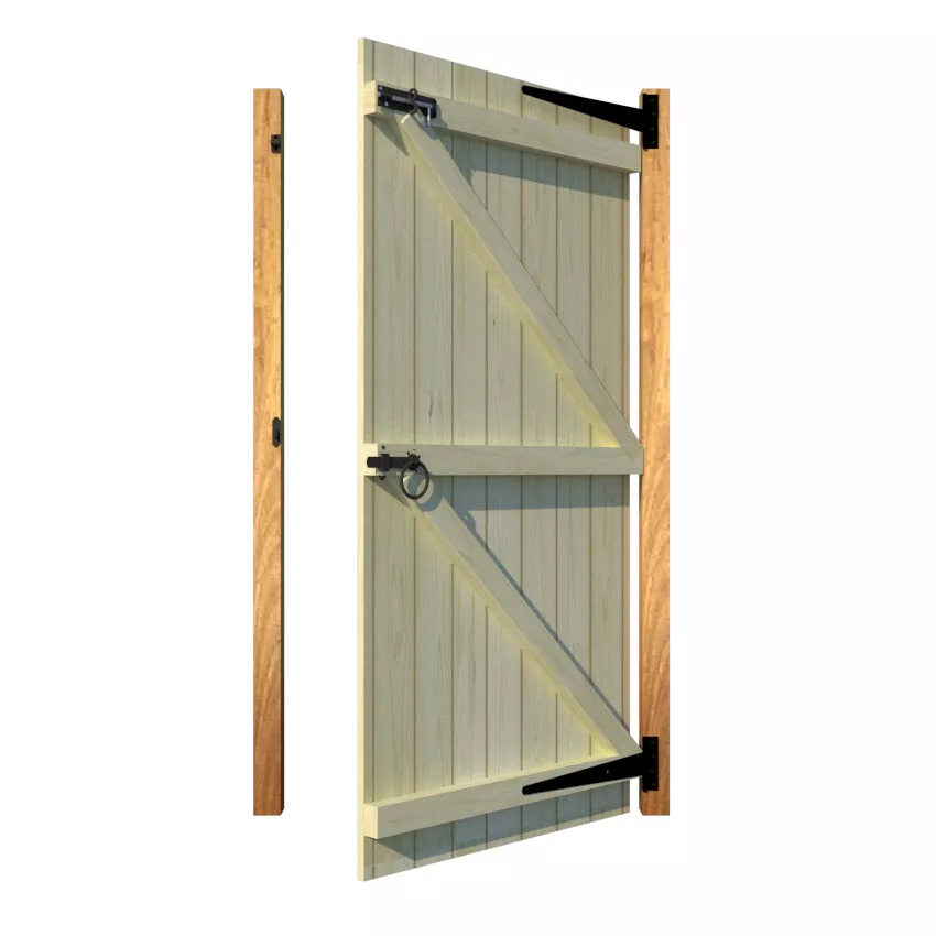 Wooden Side Gate - The Ascot - open rear