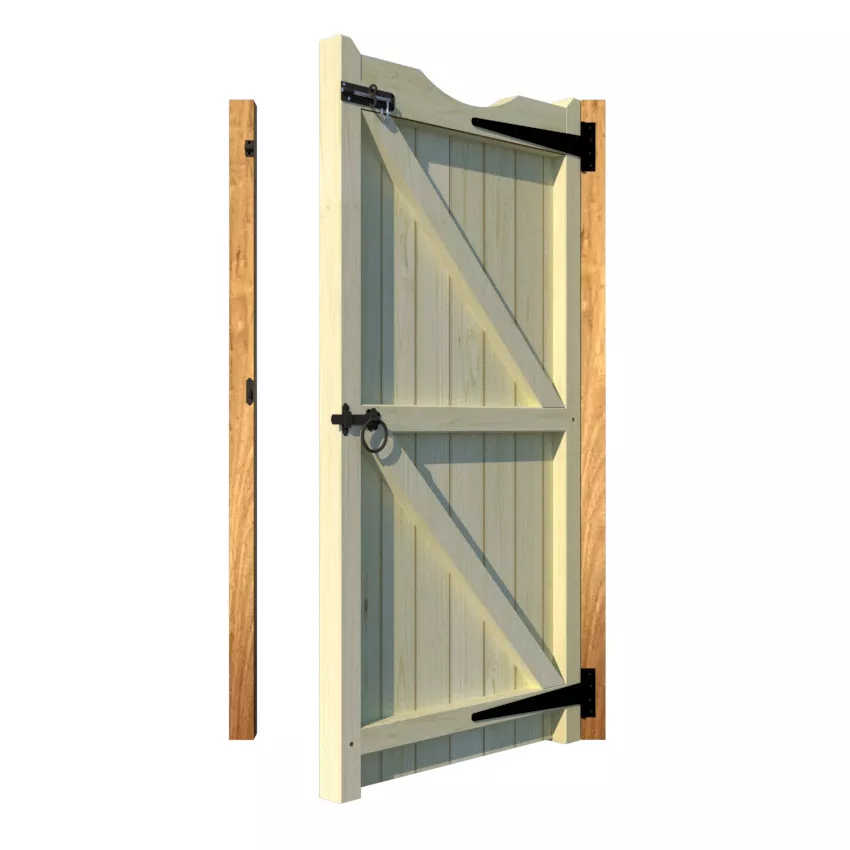 Wooden Side Gate - The Comptonwood - rear open