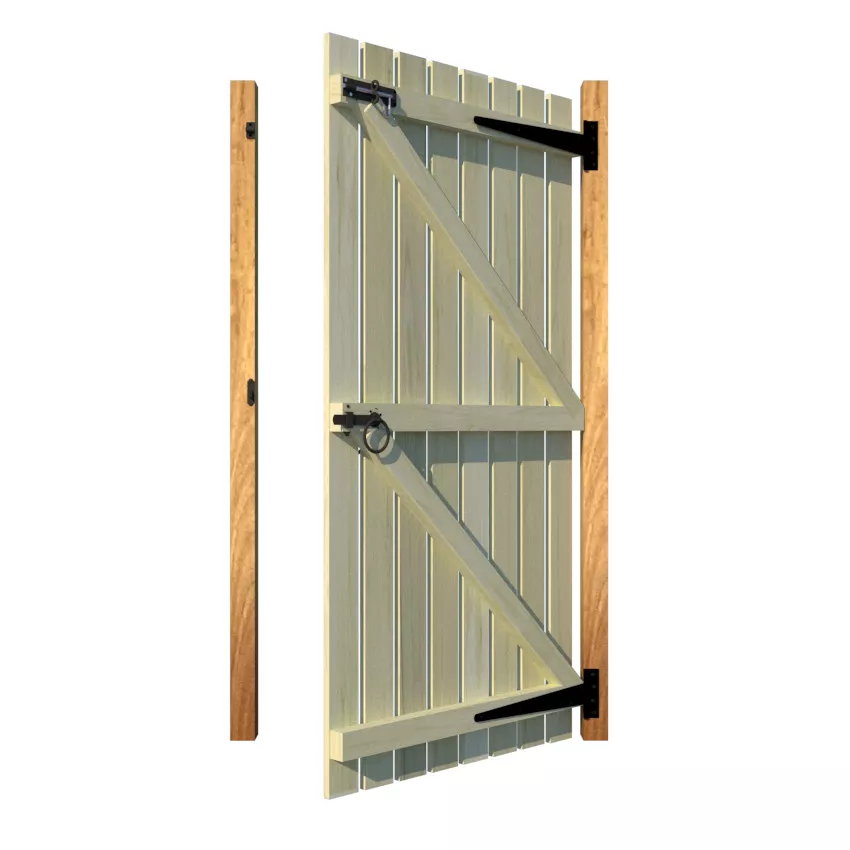 Wooden Side Gate - The Dukeswood - open rear