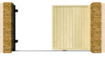 Wooden Sliding Gate - The Guildford - open