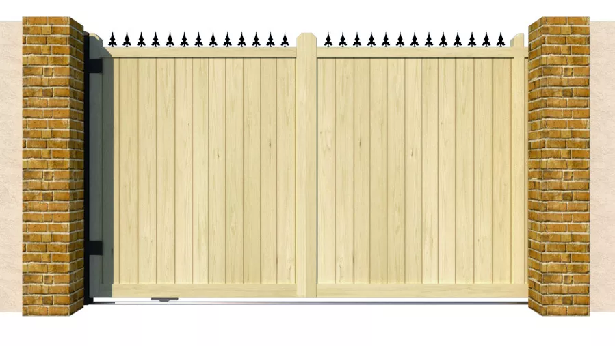 Wooden Sliding Gate - The London - closed