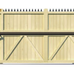 Wooden Sliding Gate - The London rear