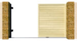 Wooden Sliding Gate - The Newport - open