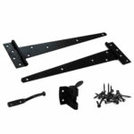 Black Garden Gate Hinge Set