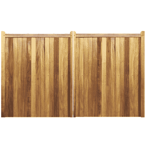 Hardwood Drvieway Gates - Flat top design