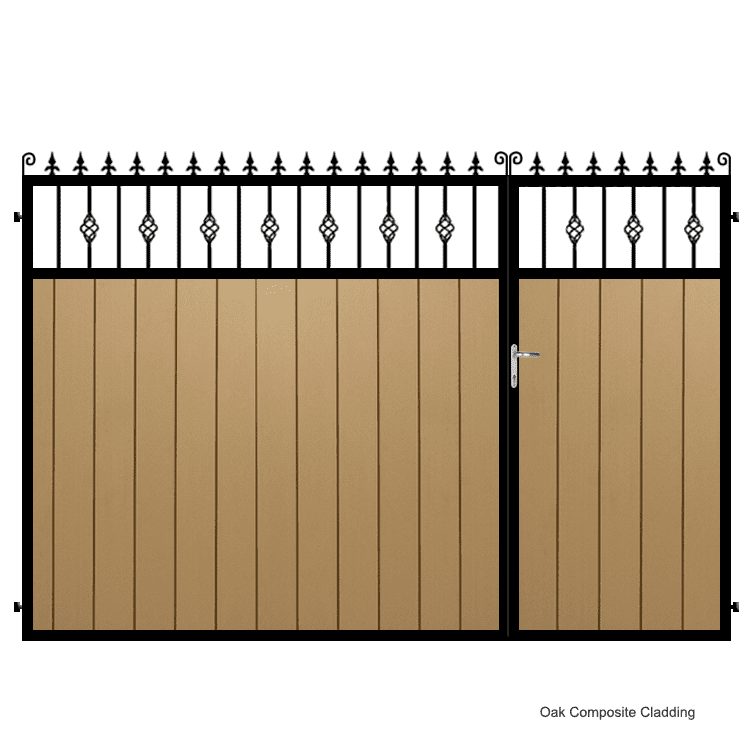 3/4 Split Composite Driveway Gate - The Wilton