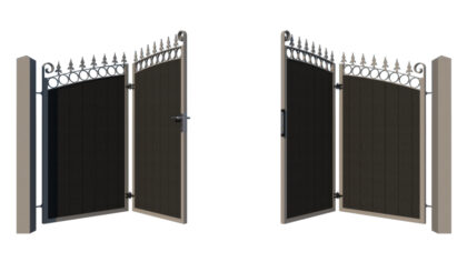 Bi-fold Composite Gates - The Bath - opening