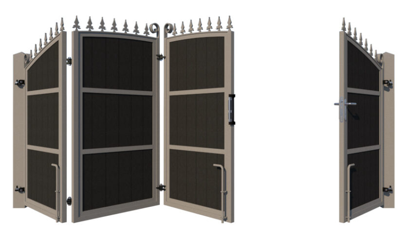 Bi-fold Composite Gates - The Dorchester - 3+1 rear