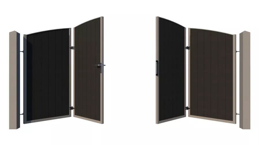 Bi-fold Composite Gates - The Kent - opening