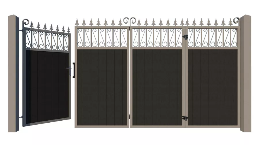 Bi-fold Composite Gates - The Lemmington - 3+1 open