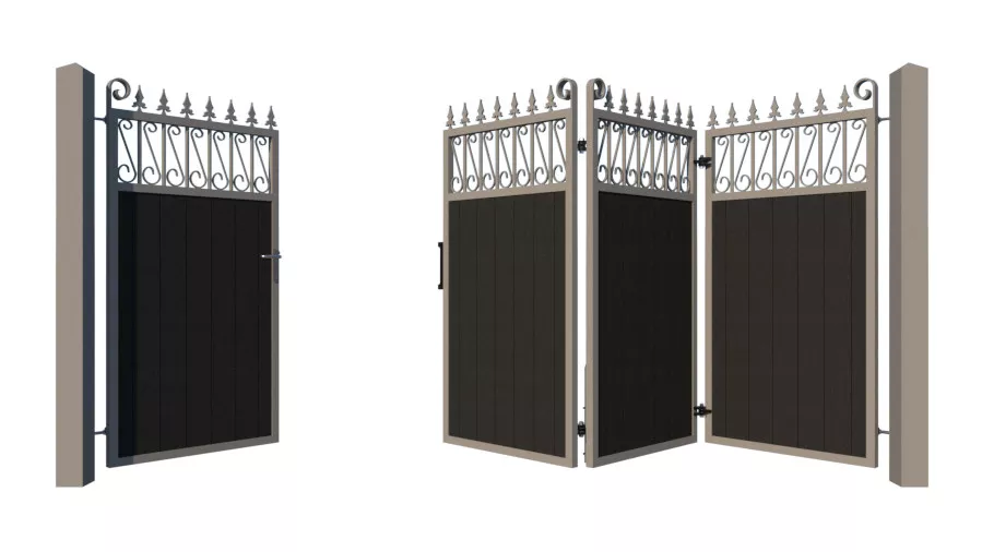 Bi-fold Composite Gates - The Lemmington - 3+1 opening