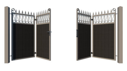 Bi-fold Composite Gates - The Lemmington - opening