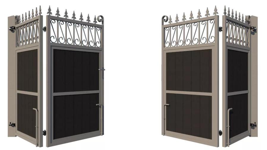 Bi-fold Composite Gates - The Lemmington - rear opening