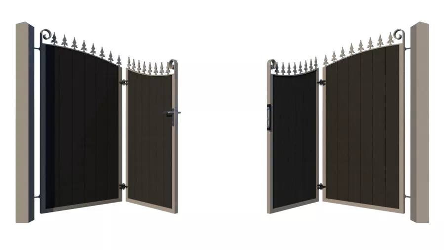 Bi-fold Composite Gates - The Portsmouth - opening