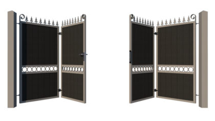 Bi-fold Composite Gates - The Sandbanks - opening