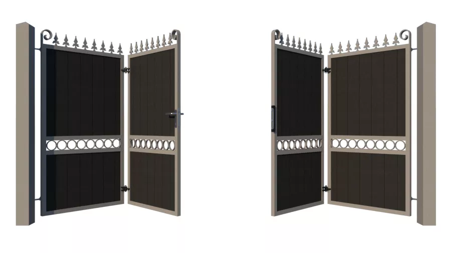 Bi-fold Composite Gates - The Sandbanks - opening