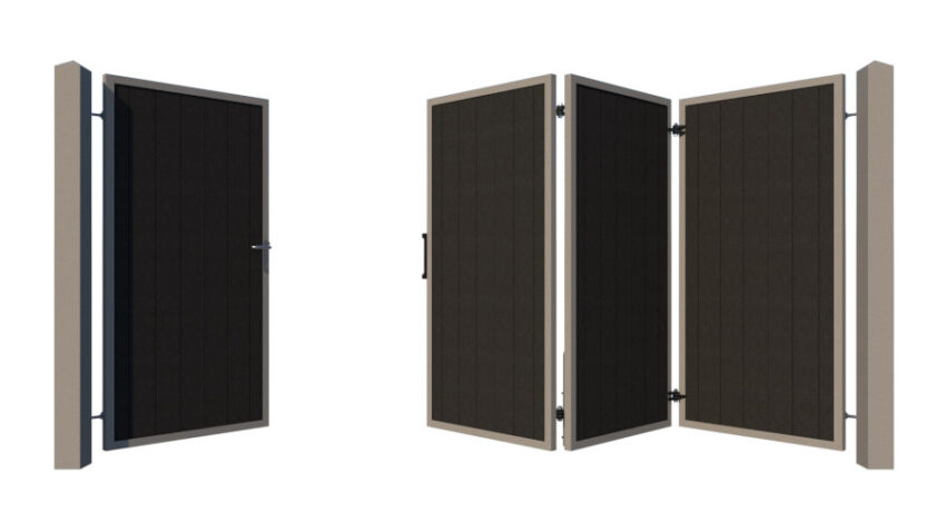 Bi-fold Composite Gates - The York - 3+1 opening