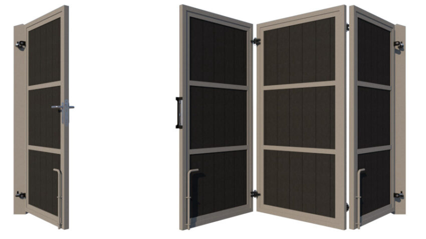 Bi-fold Composite Gates - The York - 3+1 rear