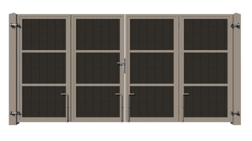 Bi-fold Composite Gates - The York - rear