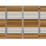 Bi-fold Gates Metal Framed with Hardwood - The Harrogate - 3+1