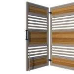 Bi-fold Gates Metal Framed with Hardwood - The Harrogate - 3+1 rear
