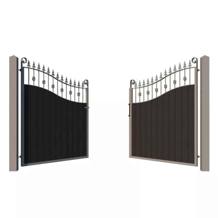 Composite Driveway Gate - The Westfield - Anthracite Grey - opening